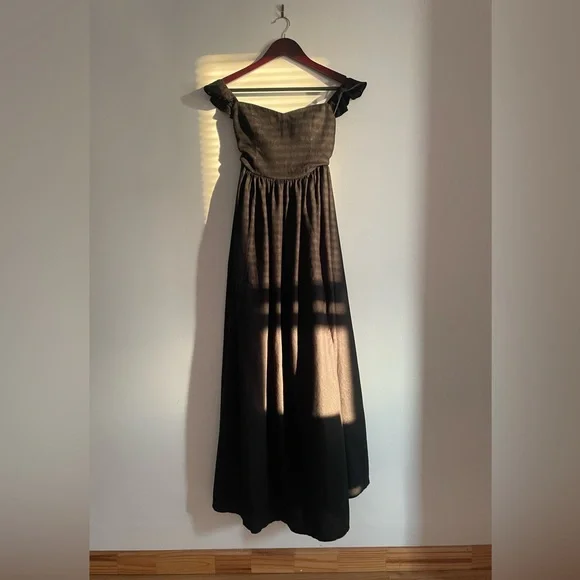 Reformation Black Linen Vecchio Maxi Dress - Picture 6 of 13